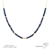 collier saphir et vermeil ras de cou créateur bleu raffiné discret minimaliste sur mesure