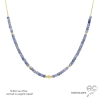 pierre tanzanite ras de cou bleu et vermeil collier femme créateur fait sur mesure en France