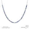 pierre tanzanite ras de cou bleu et argent collier femme créateur fait sur mesure en France