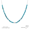 ras de cou bleu femme pierre naturelle apatite et argent collier artisanal délicat raffiné