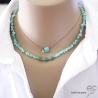 bijoux créateur pierre vert-bleu collier amazonite or fait a la main sur-mesure atelier en France