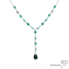 ras de cou cravate verte femme pierre onyx verte argent artisanal délicat