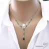 bijoux pierres vertes femme artisanaux collier créateur agate onyx verte fait main sur mesure