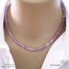 ras de cou améthyste collier violet femme artisanal fait main en France