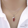 ras de cou pendentif breloque cornaline argent massif femme artisanal fait en France