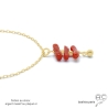 corail rouge véritable collier ras de cou pendentif plaqué or intemporel fait sur mesure