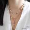 pierres naturelles roses bijoux femme fait à la main sur mesure