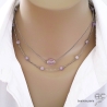 pierre améthyste bijoux créateur artisanaux collier ras du cou choker violet argent femme