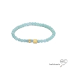 pierre amazonite bracelet vert femme pierre naturelle sur élastique artisanal