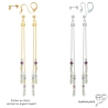 pierre fluorite boucles d'oreilles femme longues raffinées en argent ou vermeil artisanales