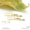 boucles d'oreilles pierre verte femme grenat vert vermeil ou argent massif fait à la main sur mesure