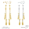 pierre citrine boucles d'oreilles pierre jaune femme en argent ou vermeil artisanal fabriqué à la main en France