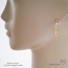 Boucles d'oreilles femme citrine fines pendantes fait main en France création by Alicia