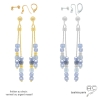 pierre tanzanite boucles d'oreilles bleu lavande femme en argent ou vermeil artisanal fabriqué à la main en France