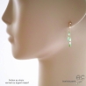 boucles d'oreilles vertes femme pierre chrysoprase boucles fines pendantes fait sur mesure