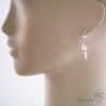 Boucles d'oreilles femme perles de culture d'eau douce argent fines pendantes fait main sur mesure création by Alicia