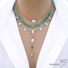 bijoux créateur en amazonite ras du cou choker femme fait main à l'atelier en France