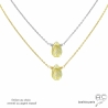 Collier citrine goutte sur une chaîne en vermeil ou en argent massif, création by Alicia