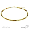 ras du cou citrine et argent ou plaqué or collier pierre couleur jaune femme fait sur mesure