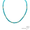 turquoise collier ras de cou femme raffiné fabriqué à la main en France