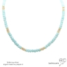 ras de cou en pierre amazonite et vermeil collier vert claire femme fait à la main sur mesure en France