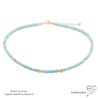 ras de cou vert claire femme en pierre naturelle amazonite fait main