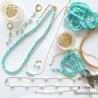 bijoux artisanaux en amazonite fait main sur mesure à l'atelier en France collier femme créateur