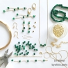 bijoux créateur en pierre naturelle verte malachite boucles d'oreilles fabriqué à la main sur mesure à l'atelier en France