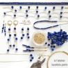 bijoux artisanaux ras de cou créateur en lapis lazuli fait à la main sur mesure à l'atelier en France