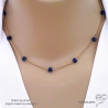 pierre lapis lazuli collier ras de cou en plaqué or ou argent fait à la main sur mesure en France