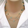 collier créateur turquoise femme en pierre naturelle fait sur mesure à la main en France