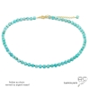 ras de cou vert claire femme en pierre naturelle amazonite fait main sur mesure en France