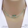 ras de cou choker femme en turquoise véritable fabriqué sur mesure à la main en France