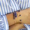 bijoux créateur bracelet bleu en pierre lapis-lazuli fait à la main en France