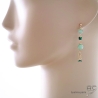 boucles d'oreilles créateur en plaqué or et aventurine femme raffinées faites à la main sur mesure