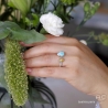 bague argent avec pierres naturelles larimar et opale jaune