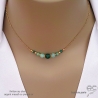 ras de cou vert femme en pierre naturelles onyx verte et chrysoprase chaîne or ou argent fait main sur mesure en France