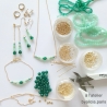 pierres agate verte chrysoprase bijoux femme créateur fabriqué à la main sur mesure à l'atelier en France