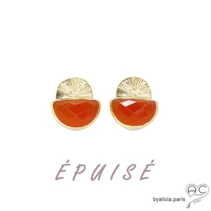 Boucles d'oreilles oranges...