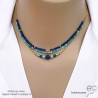 bijou créateur collier ras du cou choker en pierre semi-précieuse lapis-lazuli fait sur mesure à la main en France