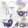 bijoux créateur violet femme en améthyste pierre naturelle fabriqué à la main sur mesure à l'atelier en France