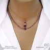 collier ras de cou violet femme en pierre naturelle améthyste fabriqué sur mesure en France