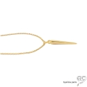 Pendentif SPIKE pointe en plaqué or, tendance, rock chic