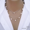 perles de culture d'eau douce et argent collier ras de cou fait main sur mesure en France