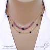 bijoux créateur en améthyste collier ras de cou violet femme fabriqué à la main en France