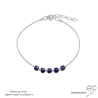 bracelet fin violet femme en améthyste sur chaîne fine en argen fait à la main en France