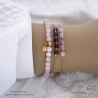 bracelets créateur pour femme en pierres semi-précieuses violettes fait sur mesure à la main