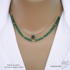 pierre onyx vert collier femme ras du cou artisanal en pierre naturelle verte