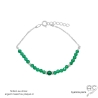bracelet vert femme pierre naturelle onyx vert et argent fabriqué à la main en France