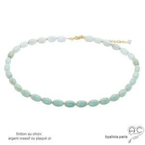 jade véritable ras de cou femme en pierre verte claire collier artisanal